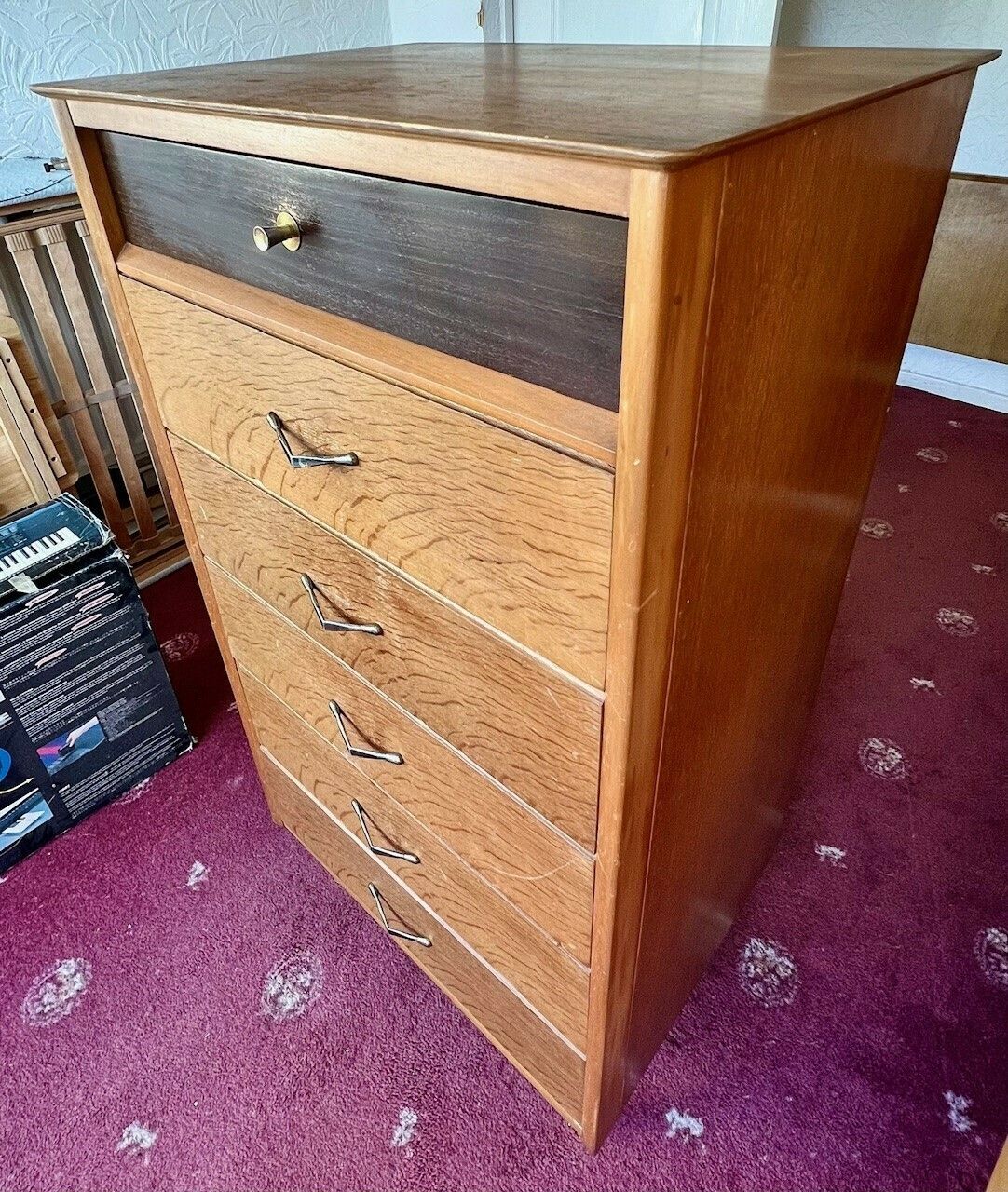 Astons Of Wrexham 1960’s Chest Of Drawers, Non Refurbished, Original Finish photo 250.0
