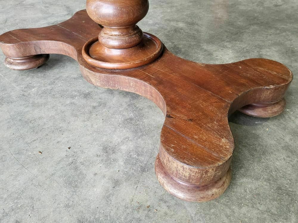 Antique Victorian Adjustable Height Pedestal Desk Work Console Table Quad Base photo Furniture