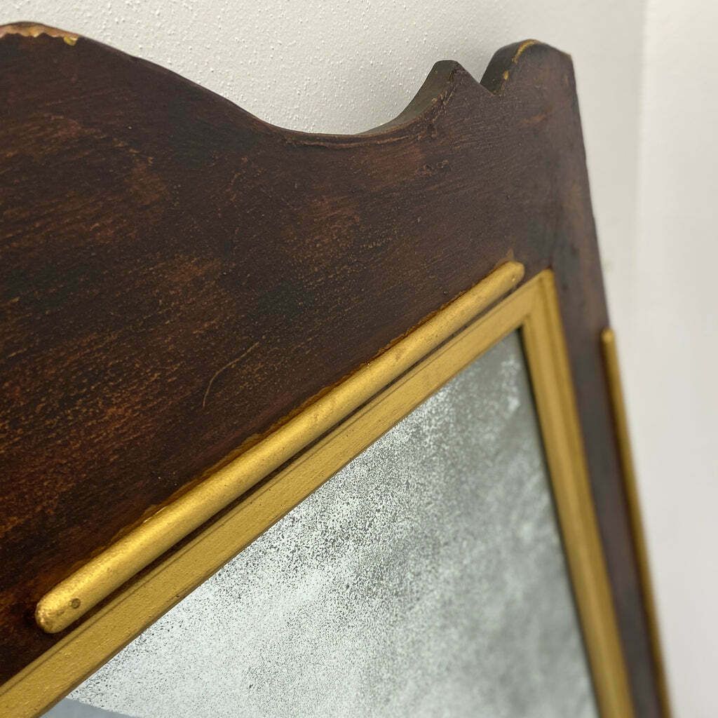 Antique English 19th Century Overmantle Mirror photo 695.0