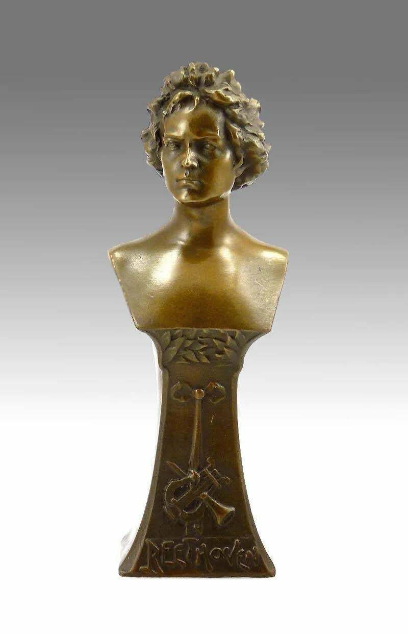 Bronze Sculpture Of Beethoven, 21st Century. photo furniture