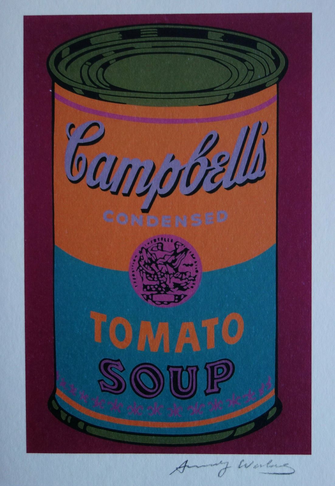 Fine Pop Art Limited Edition Print – Campbell’s Soup Can, Andy Warhol, Signed & Numbered, With Estate Stamp photo furniture