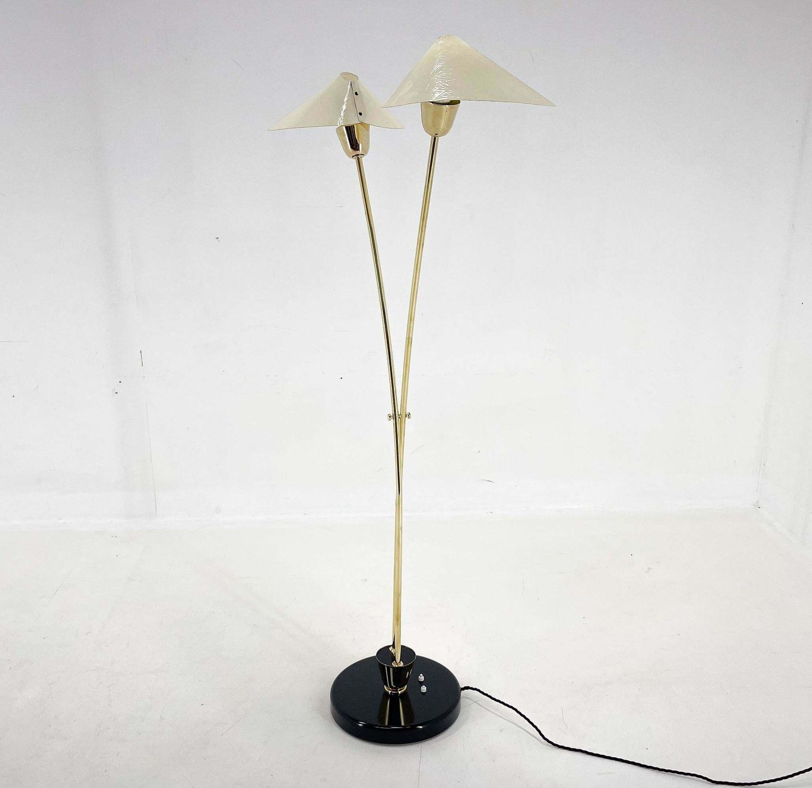 Mid Century Brass Floor Lamp By Napako, 1960s photo for sale