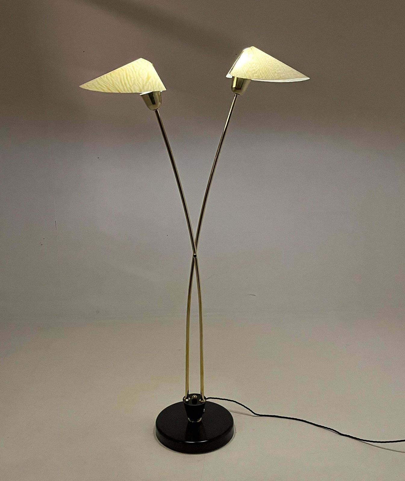 Mid Century Brass Floor Lamp By Napako, 1960s photo vinterior