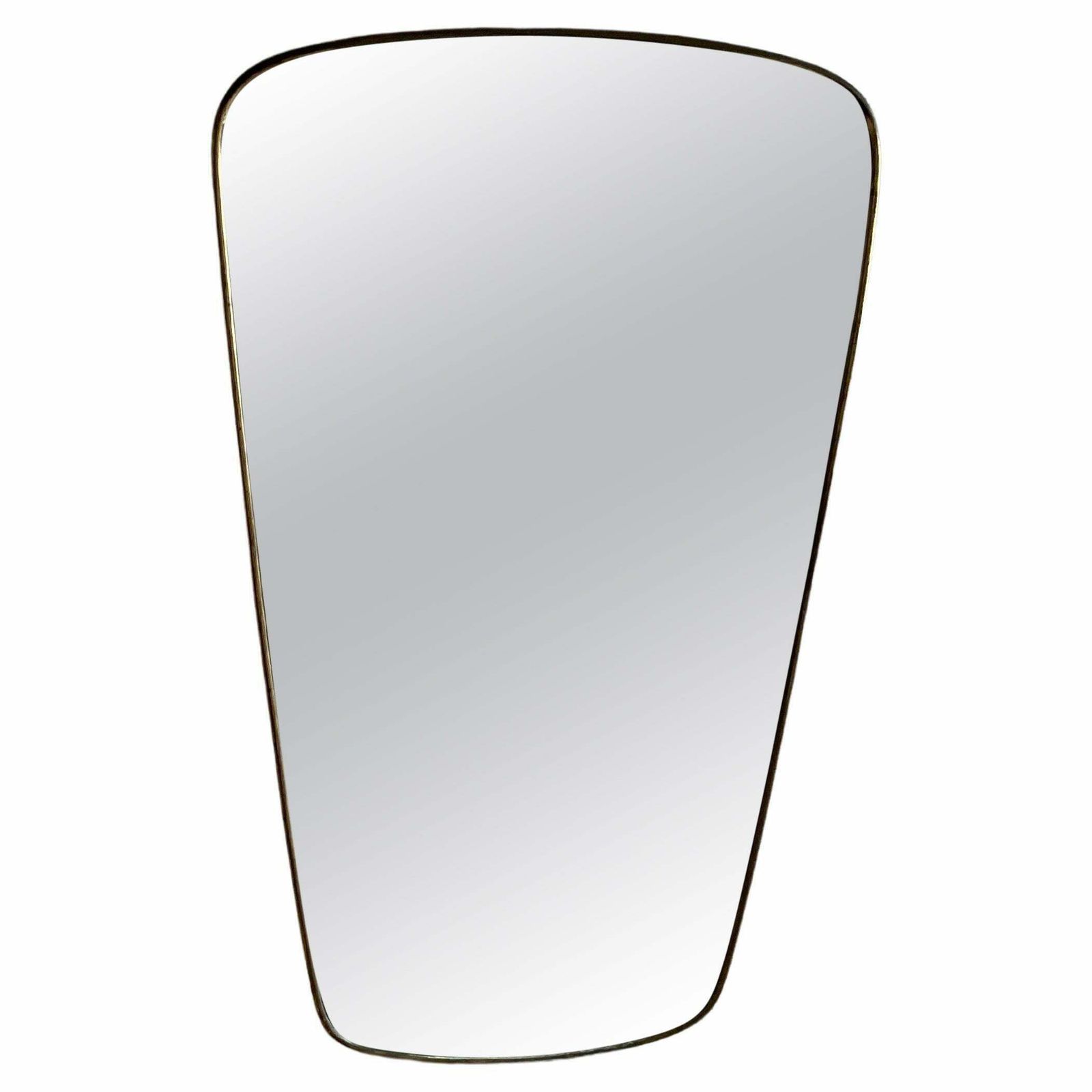 Pietro Chiesa   Mirror With Brass Frame   Fontanarte Made In Italy 1950s