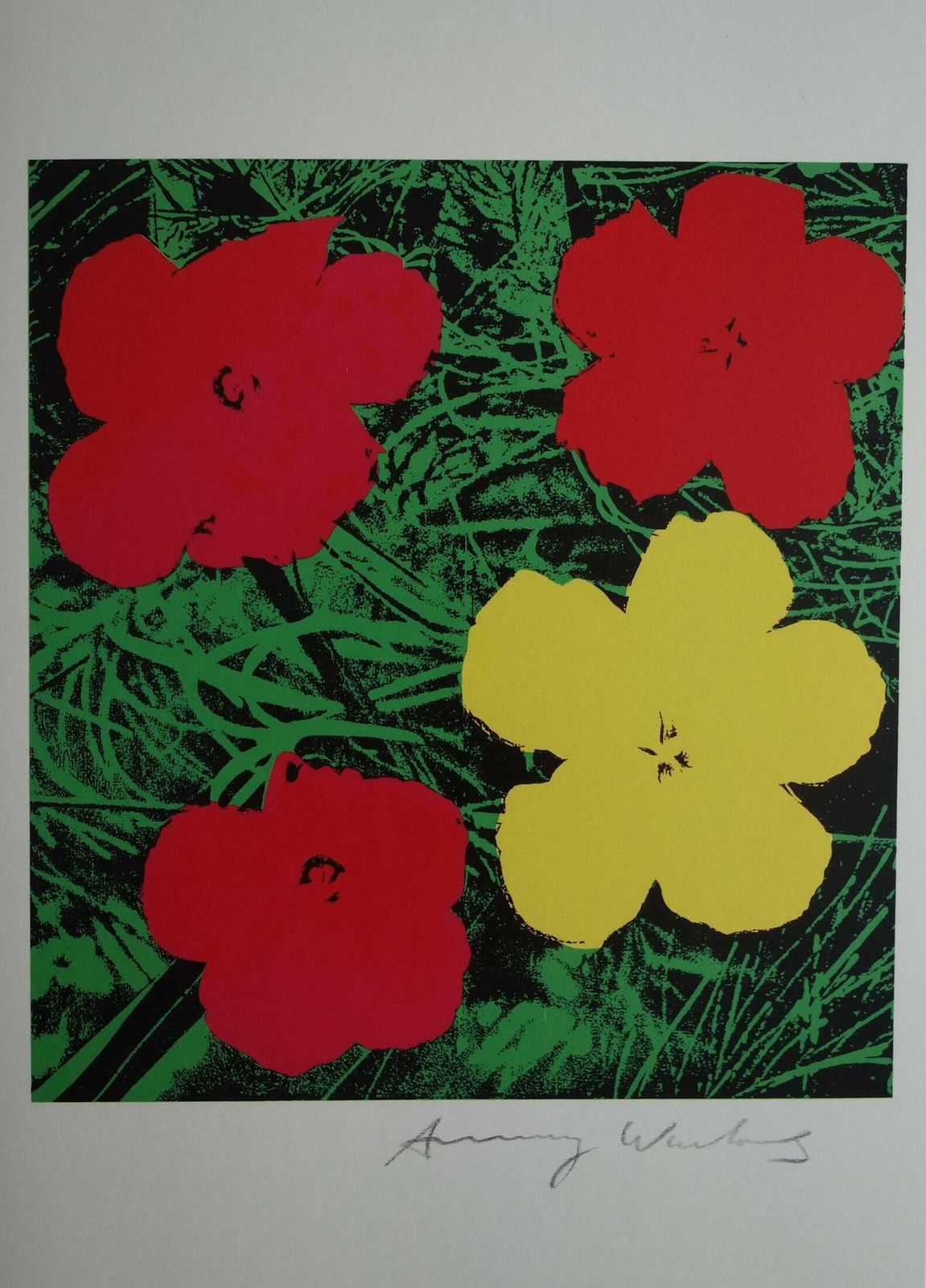 Fine Pop Art Limited Edition Print – Flowers, Andy Warhol, Stamp Signed & Numbered