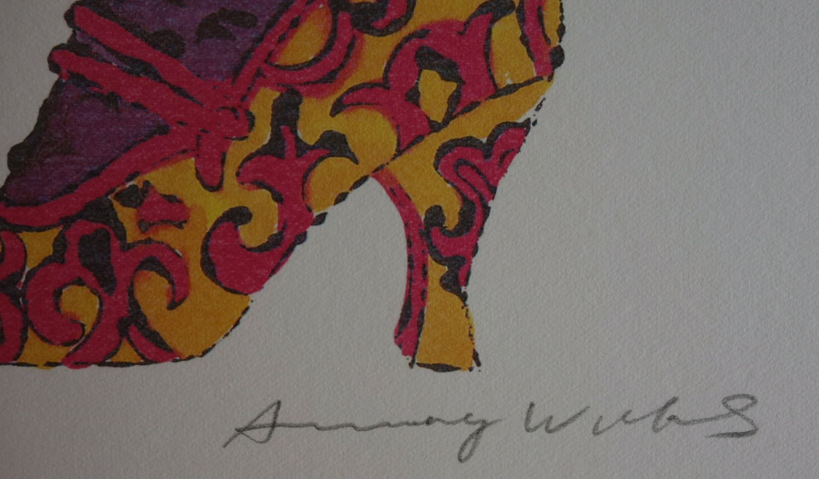 Fine Pop Art Limited Edition Illustration Print   Shoe, Andy Warhol, Signed & Stamped With Estate Stamp, Trial Proof photo 251.0