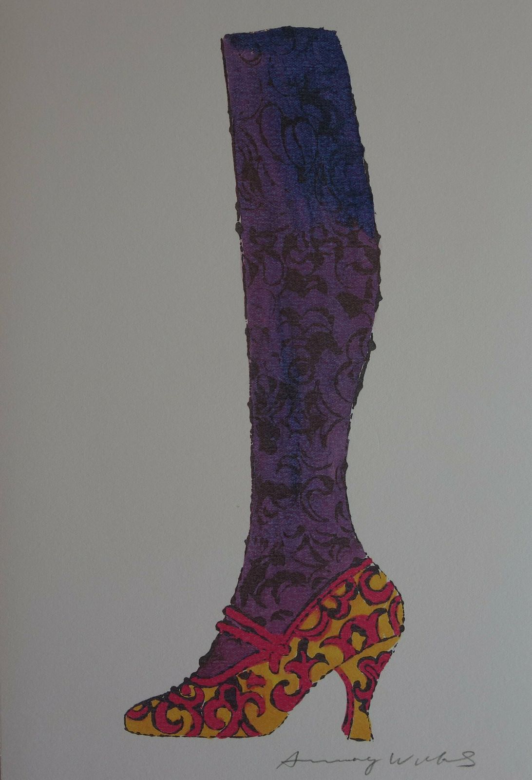 Fine Pop Art Limited Edition Illustration Print   Shoe, Andy Warhol, Signed & Stamped With Estate Stamp, Trial Proof photo buy
