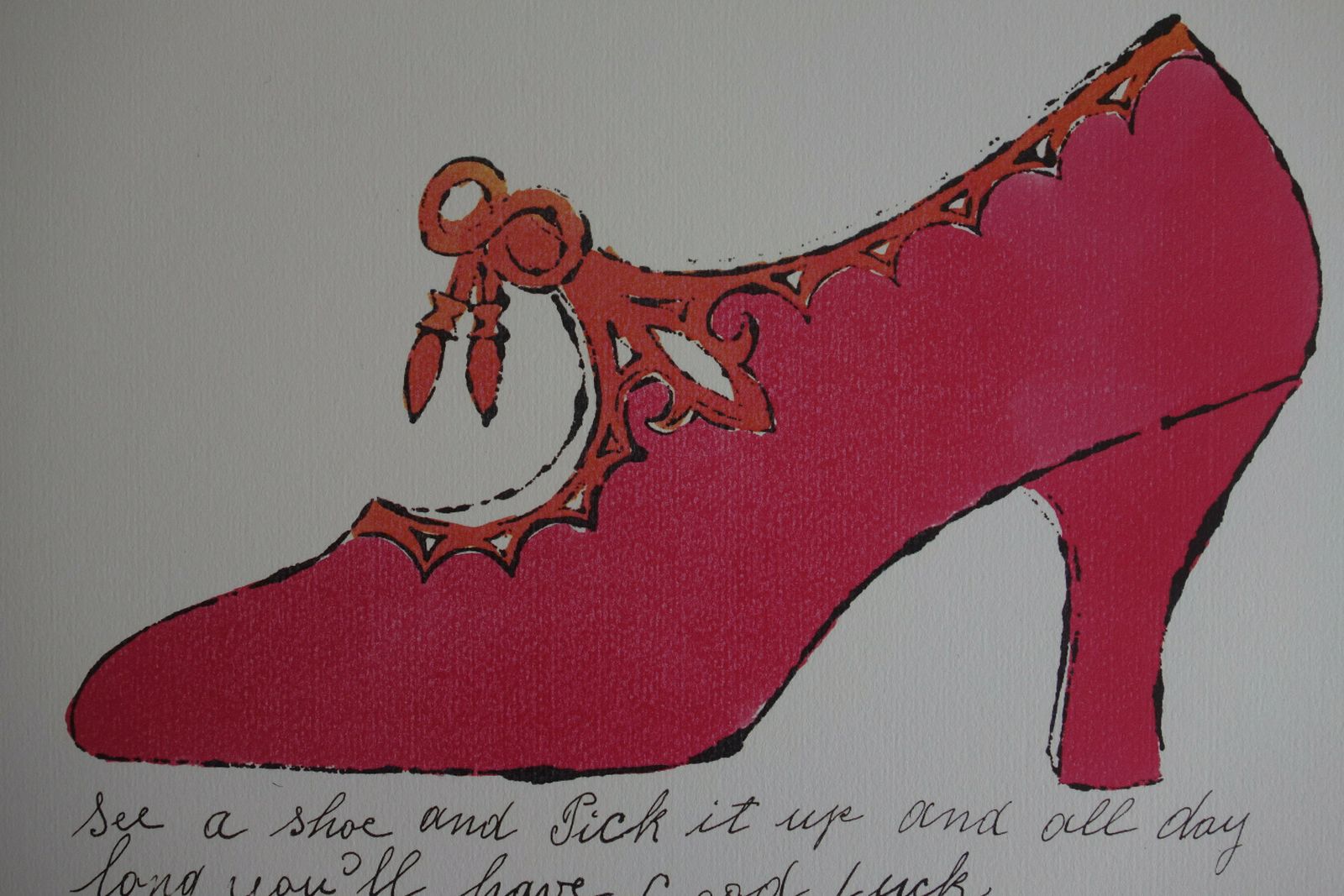 Fine Pop Art Illustration Print   Shoe, Andy Warhol, Signed & Stamped With Estate Stamp photo Art