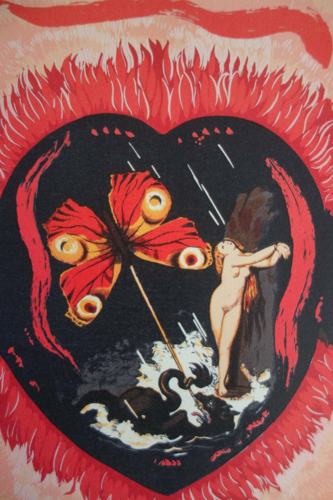 Fine Surrealist Limited Edition Print, Heart And Woman, Salvador Dali, Signed & Numbered In Pencil photo furniture