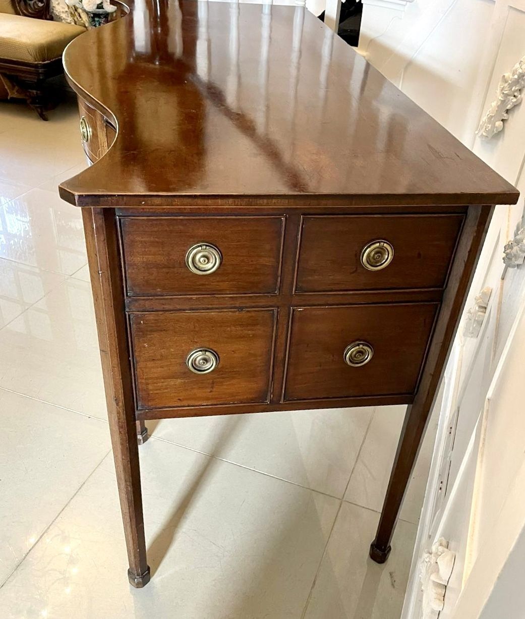 photo for sale Unusual Antique George III Quality Mahogany Serpentine Shaped Sideboard