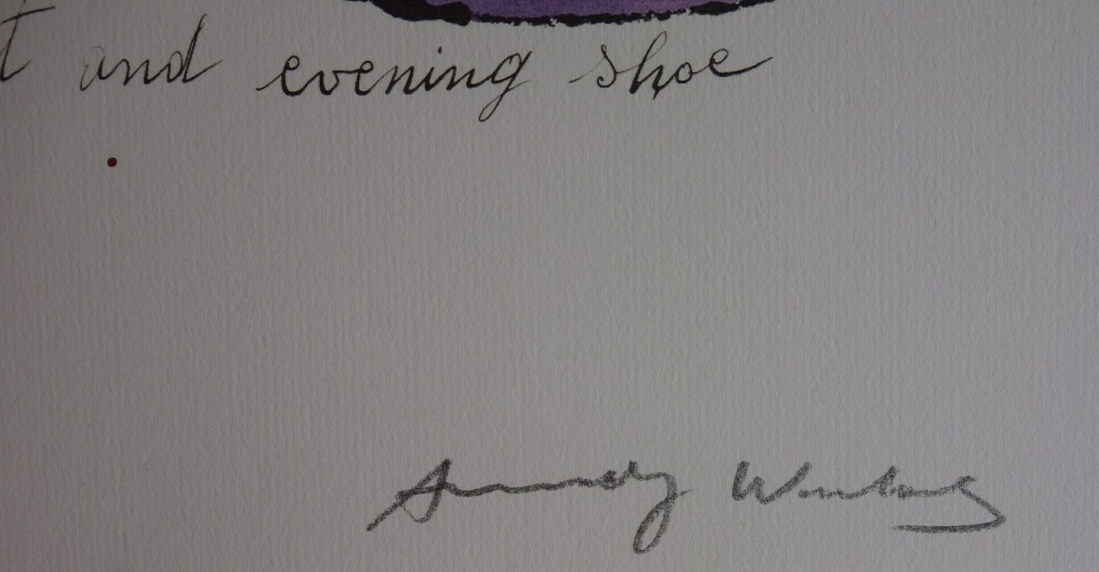 Fine Pop Art Illustration Print   Shoe, Andy Warhol, Signed & Stamped With Estate Stamp photo Art