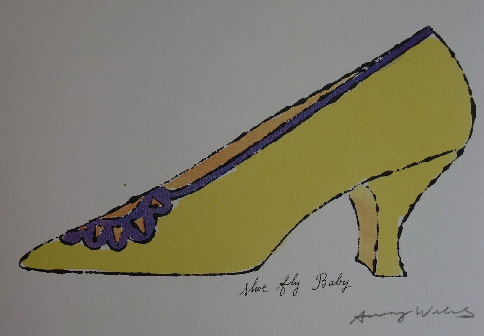 Fine Pop Art Illustration Print   Shoe, Andy Warhol, Signed & Stamped With Estate Stamp