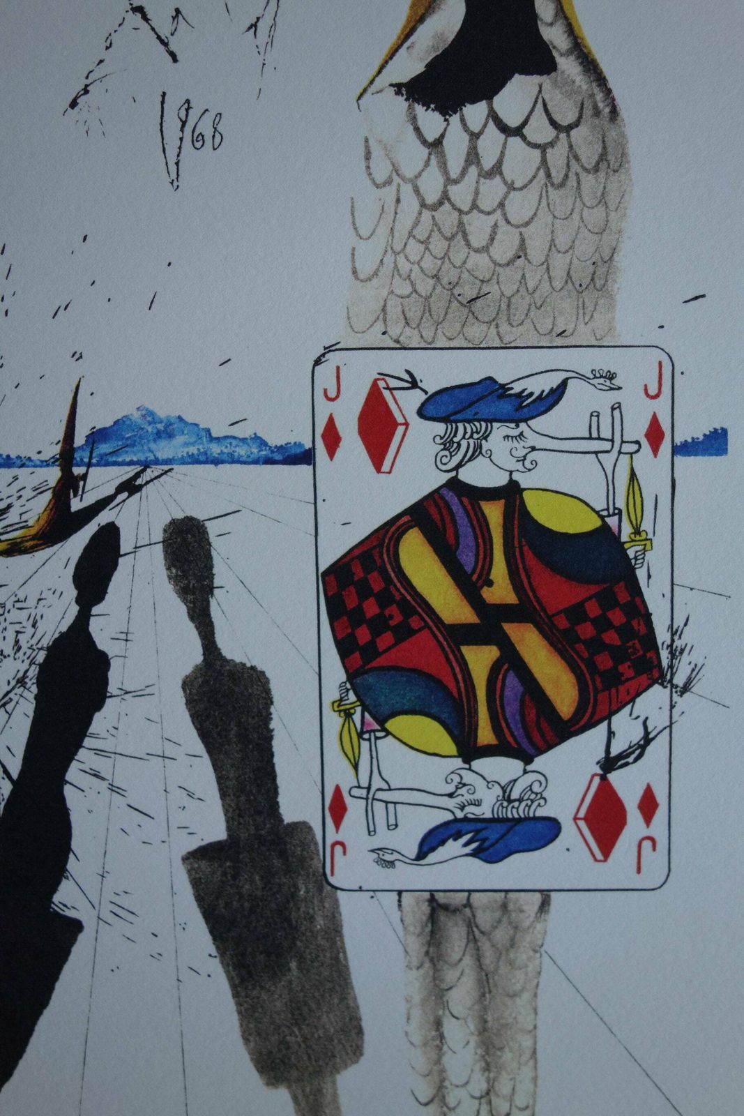 Fine Surrealist Limited Edition Print, Surreal Playing Cards   Queen And Jack, Salvador Dali, Signed & Numbered In Pencil photo for sale