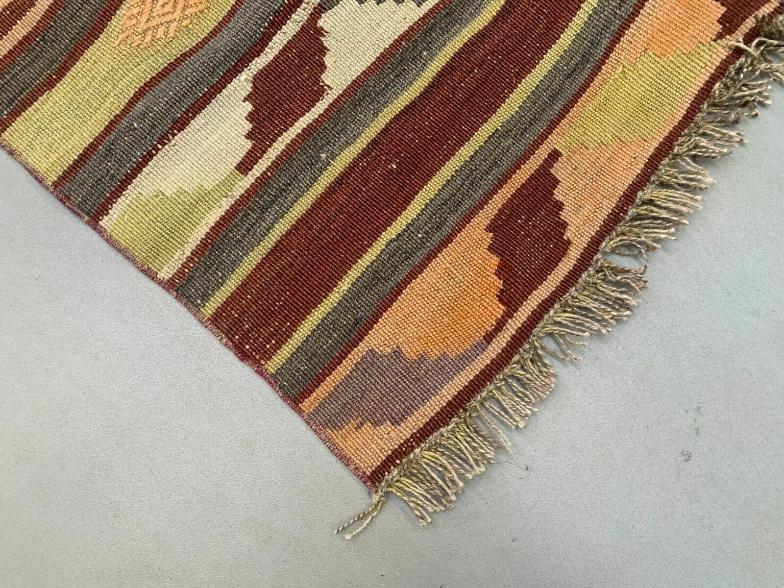 Old Turkish Narrow Kilim Runner 265x52 Cm Shabby Chic, Vintage Kelim photo buy
