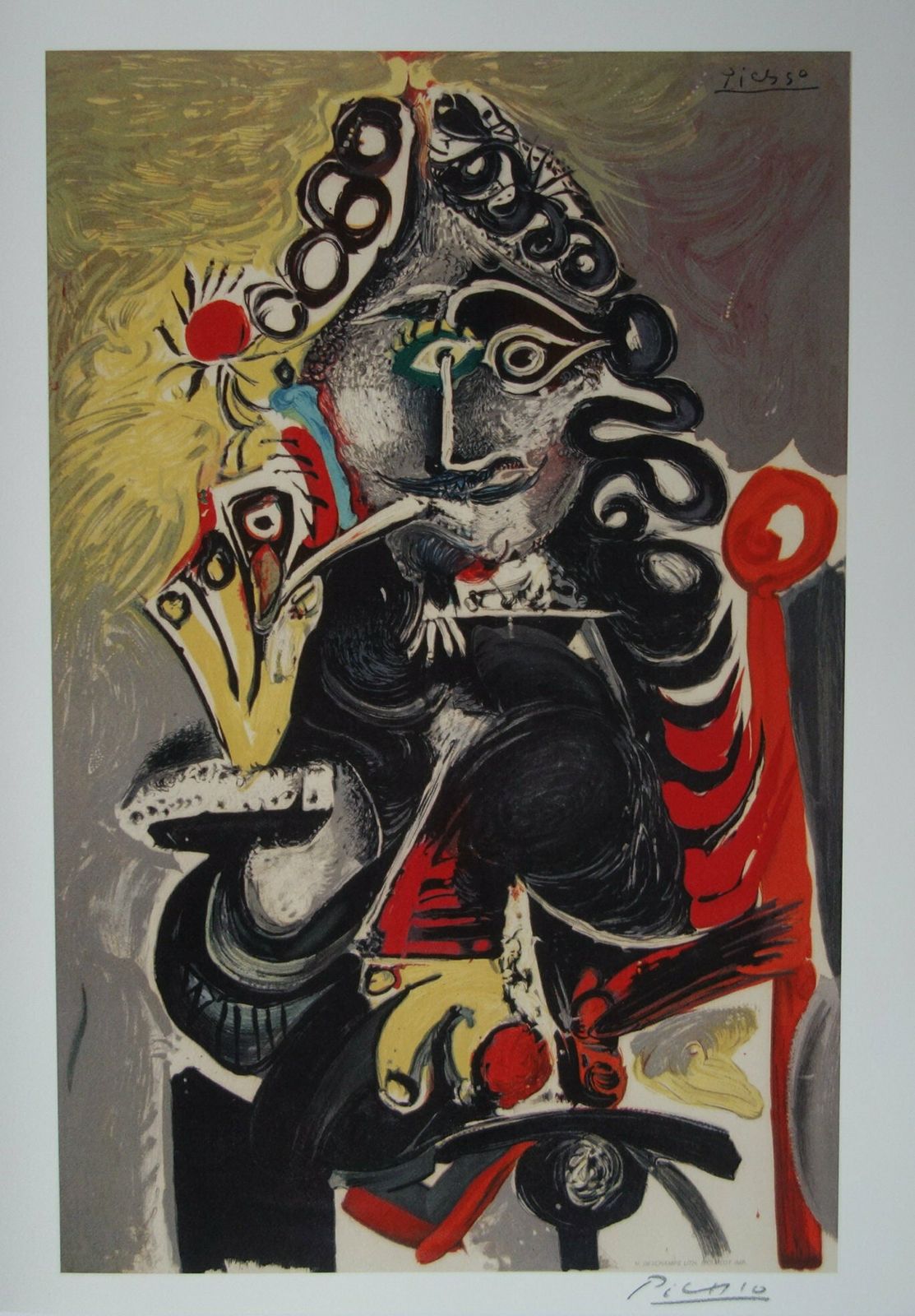 Fine Cubist Limited Edition Print   Musketeer, Pablo Picasso, Hand Signed & Stamped