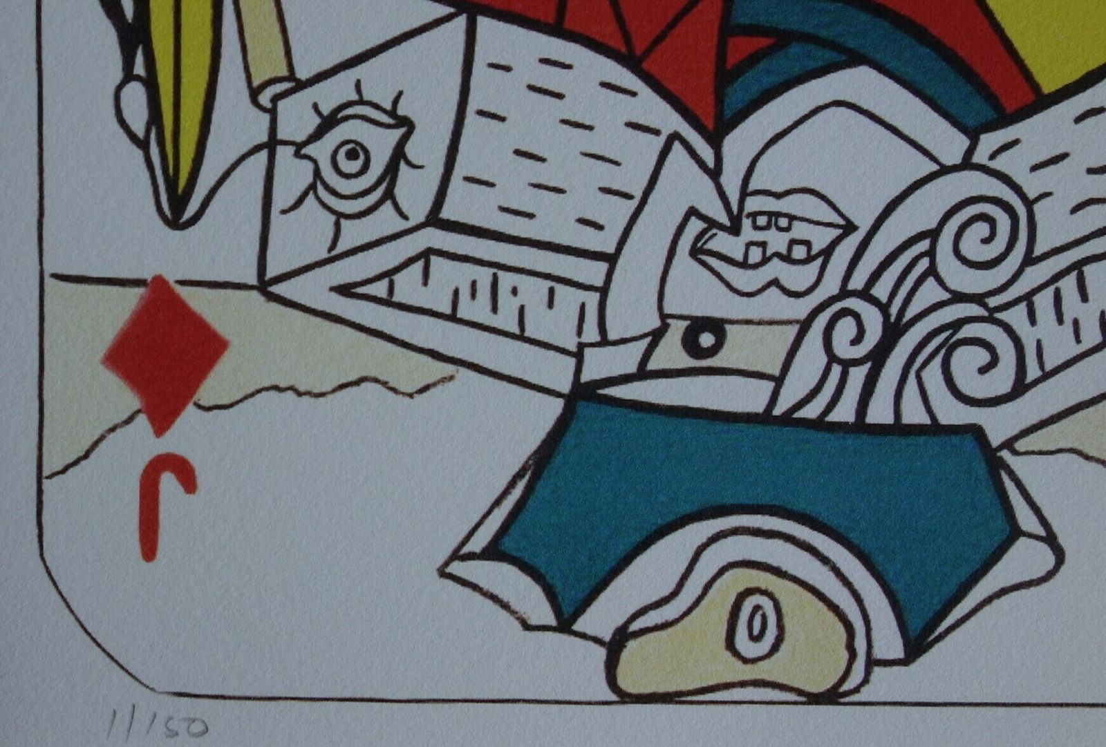 Fine Surrealist Limited Edition Print, Surreal Playing Cards   Jack   Diamonds, Salvador Dali, Signed & Numbered In Pencil photo 164.0