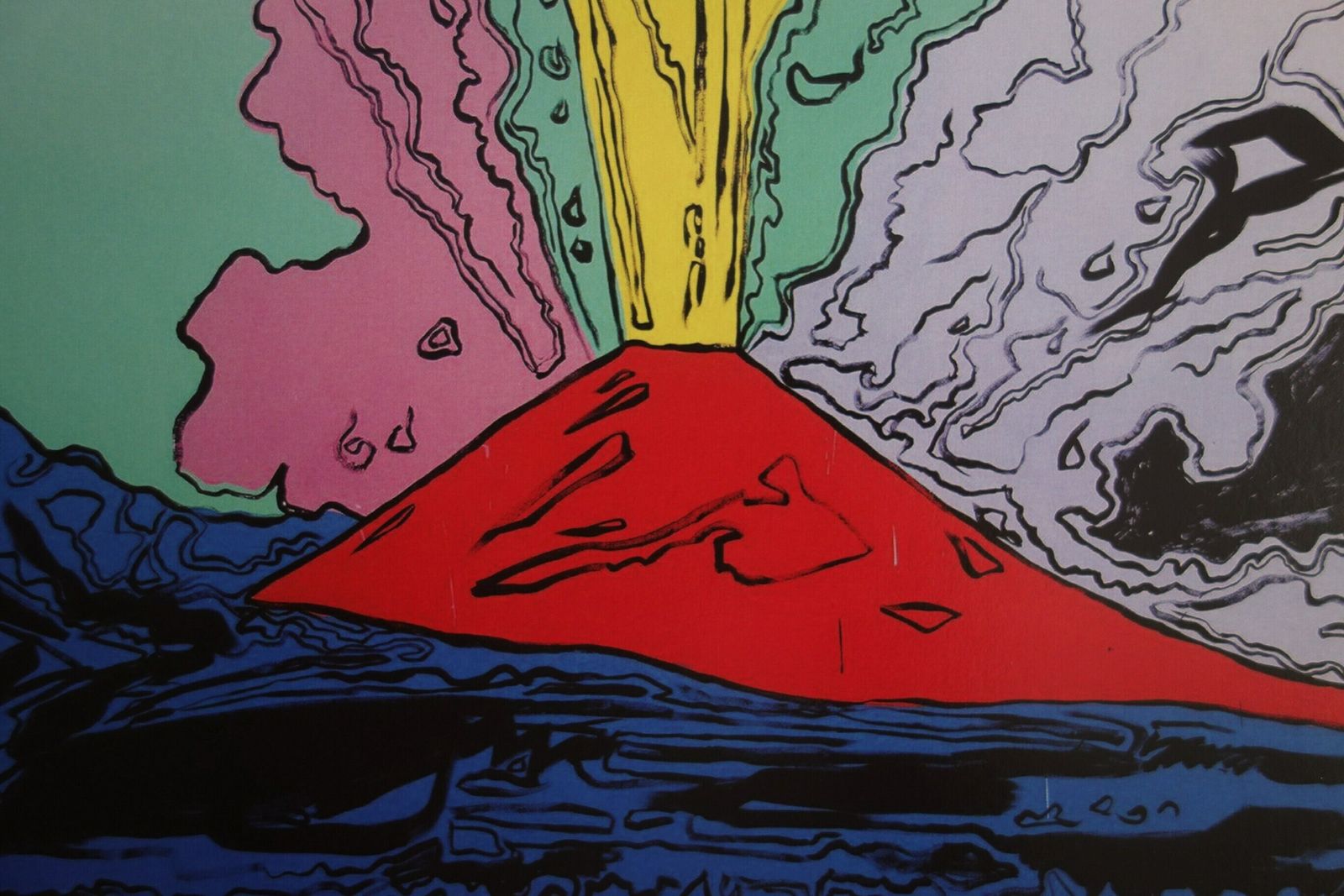 Fine Pop Art Limited Edition Print – Vesuvius, Andy Warhol, Signed & Numbered – Estate Stamp photo furniture