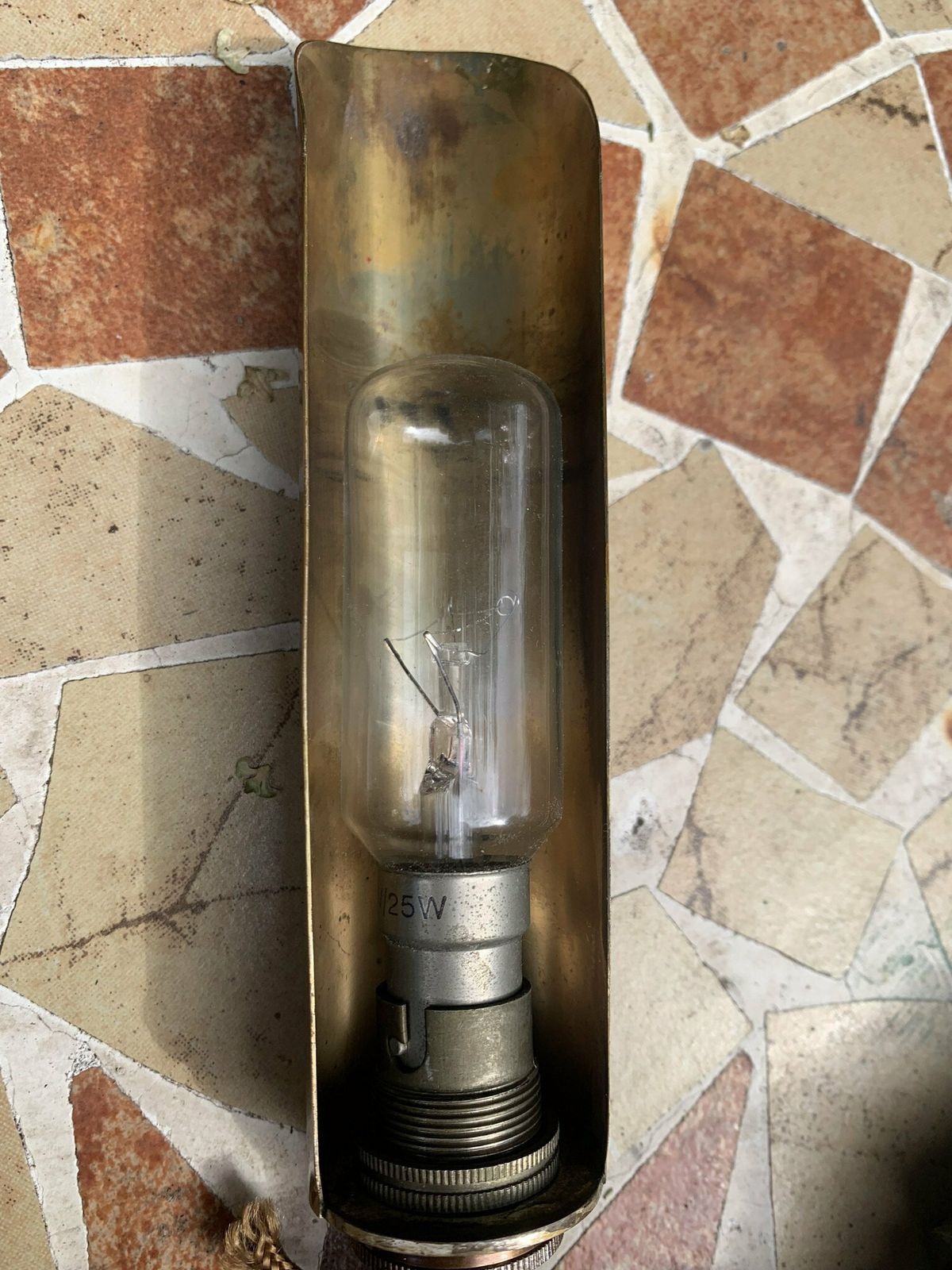 A Rare Set Of Six Original Art Deco Wall Lights/Sconces Trench Art ‘Bullet Lights’ In Solid Brass 35 Cal Shell Casings photo vinterior
