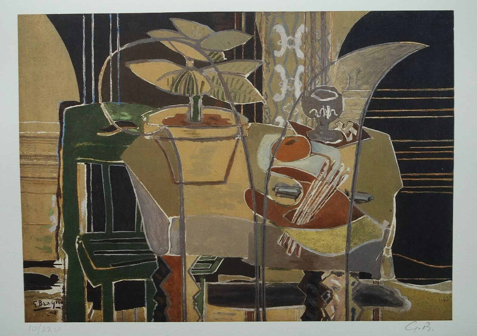 photo for sale Fine Cubist Limited Edition Print – Still Life, Georges Braque, Signed & Numbered