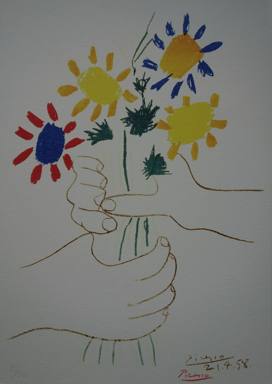 Fine Cubist Limited Edition Print, Pablo Picasso, Hand Signed & Hand Numbered