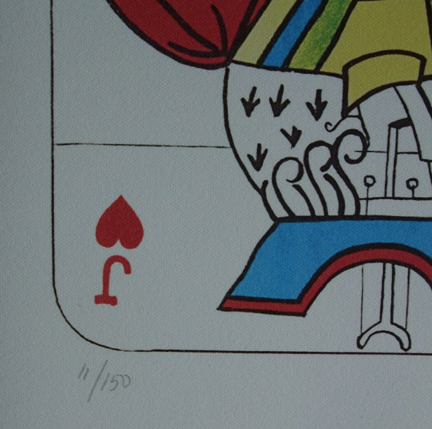 Fine Surrealist Limited Edition Print, Surreal Playing Cards   Jack, Salvador Dali, Signed & Numbered In Pencil photo buy