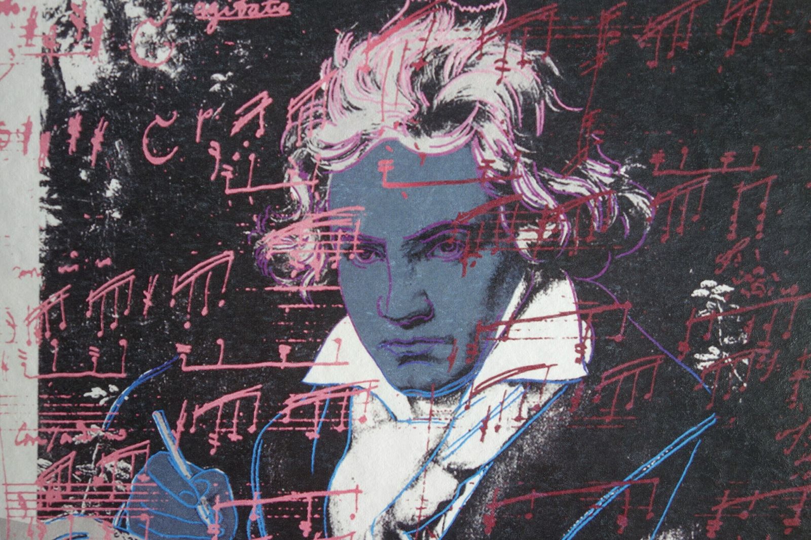 Fine Pop Art Andy Warhol Limited Edition Print – Beethoven, Signed Trial Proof photo furniture