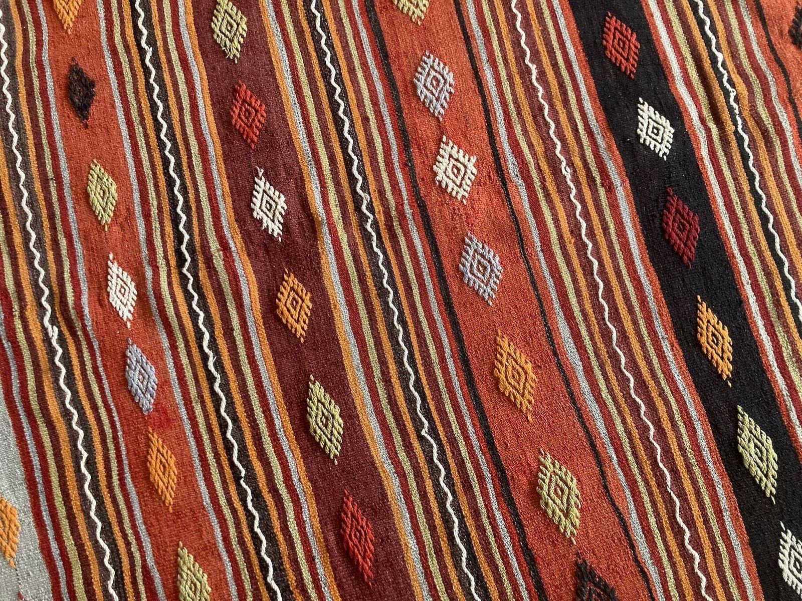 Textiles Vintage Anatolian Kilim 2.95m X 1.64m photo