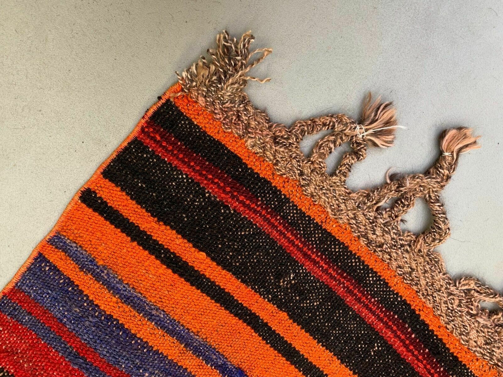 Old Turkish Narrow Kilim Runner 280x54 Cm Shabby Chic, Vintage Kelim photo vinterior