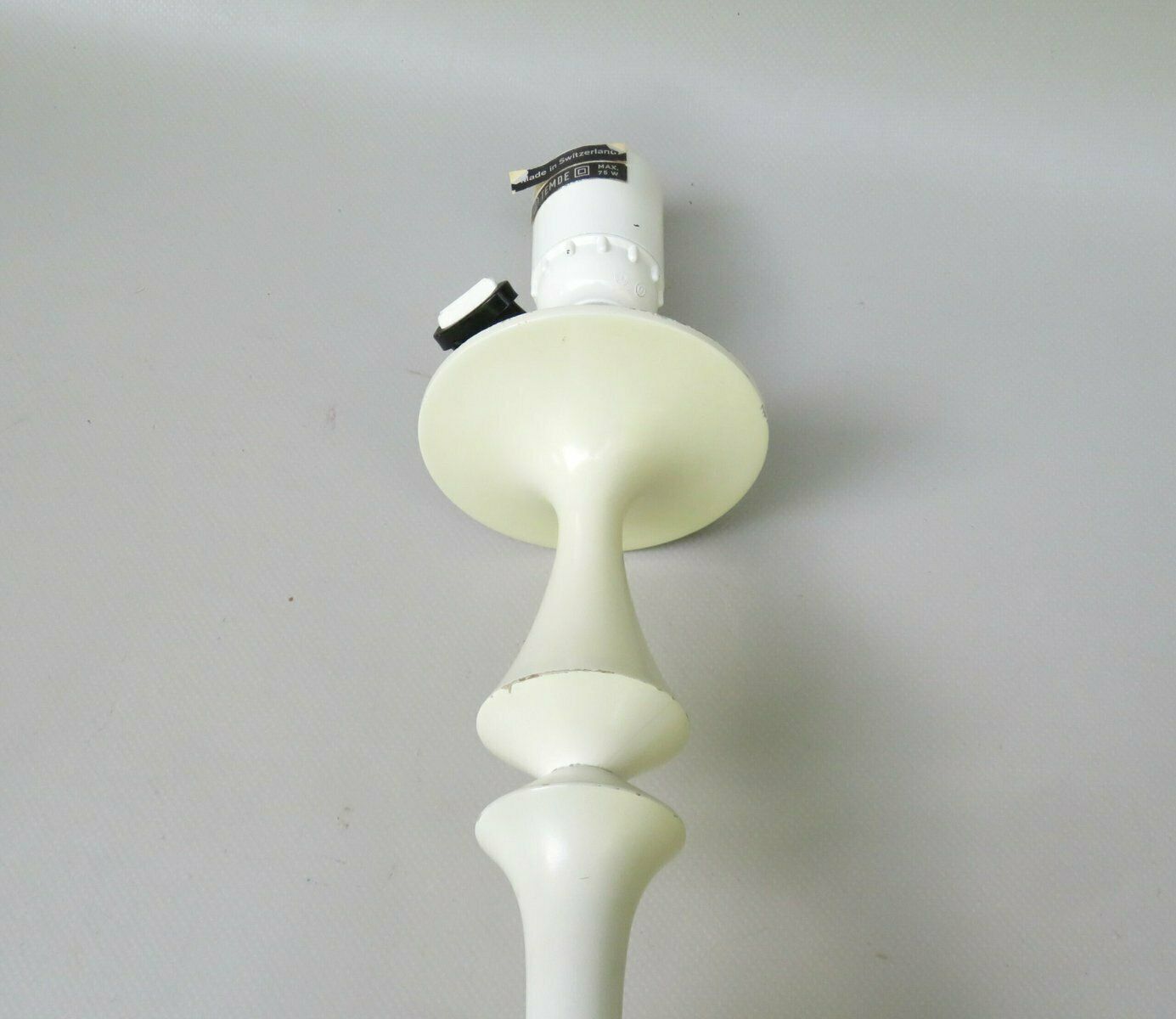 photo vinterior Large Space Age Table Lamps In Tempe Wood Aluminum And Glass From Temde 1970s Set Of 2