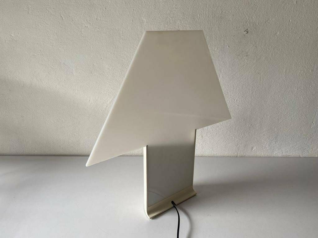 White Plexiglass Table Lamp By Mario Barbaglia & Marco Colombo For Paf Studio, 1980s, Italy photo 1692.0