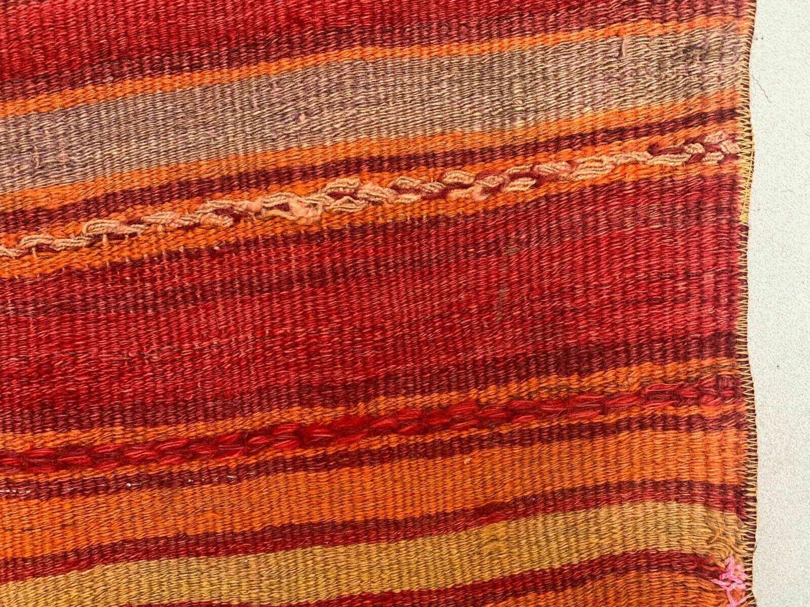 Old Turkish Narrow Kilim Runner 320x53 Cm Shabby Chic, Vintage Kelim photo 245.0