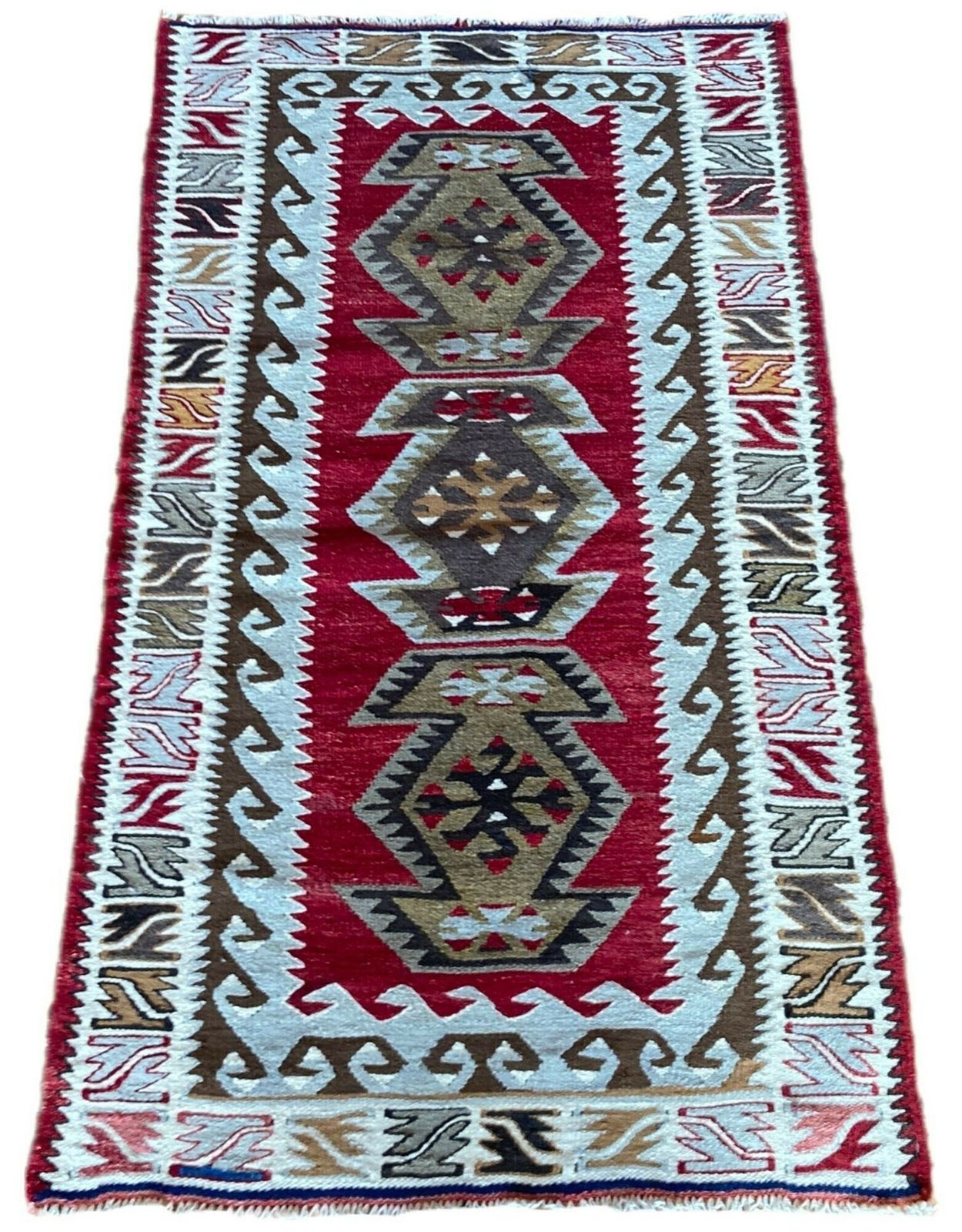 Vintage Anatolian Kilim 1.35m X 0.74m photo furniture