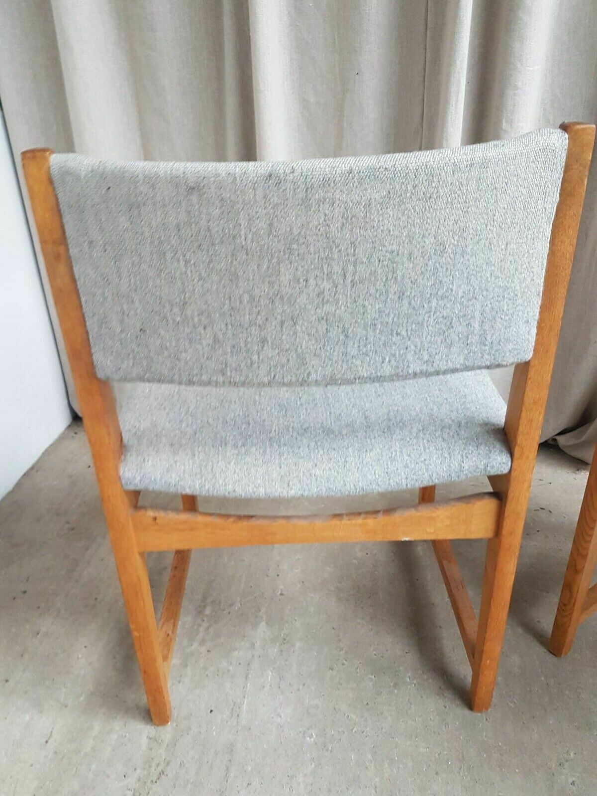 Vtg Mid Century Set 2 Danish Oak Dining Chairs By Peter Hvidt Scandi Retro photo vintage
