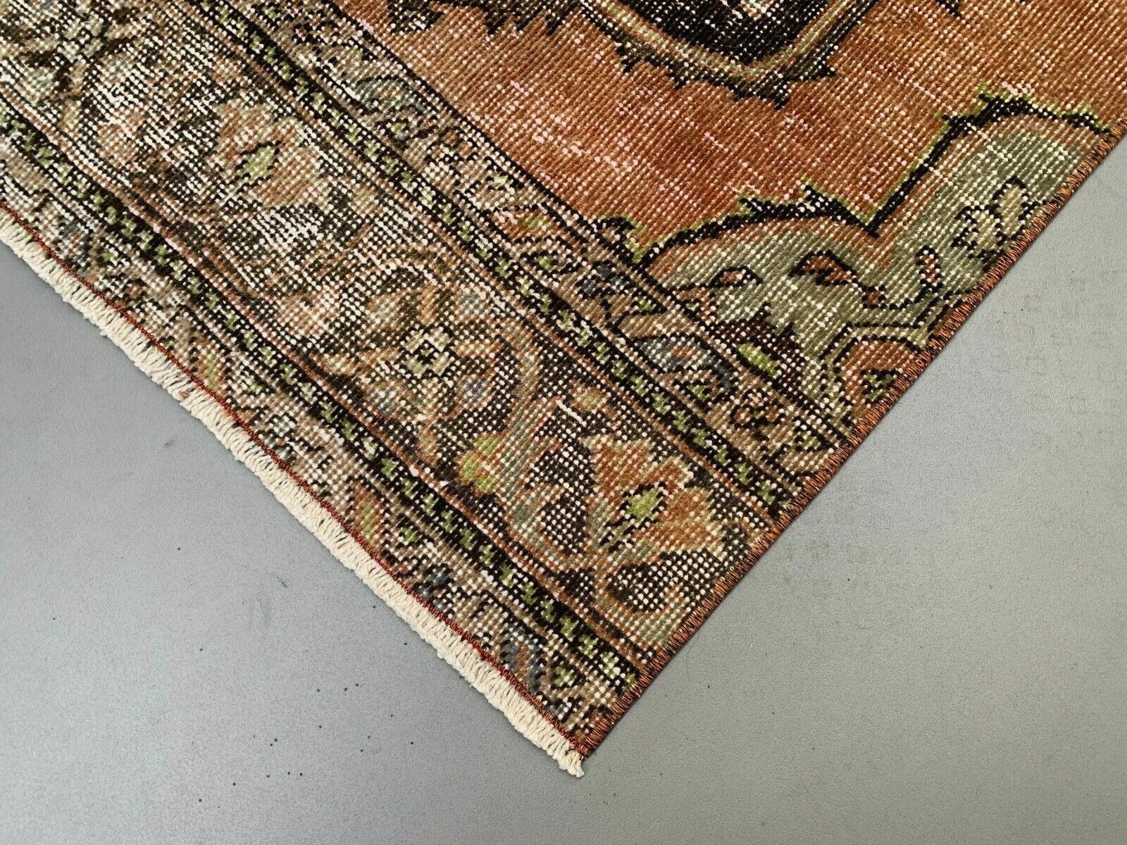 Distressed Turkish Runner  Wool Vintage Tribal Rug photo vinterior