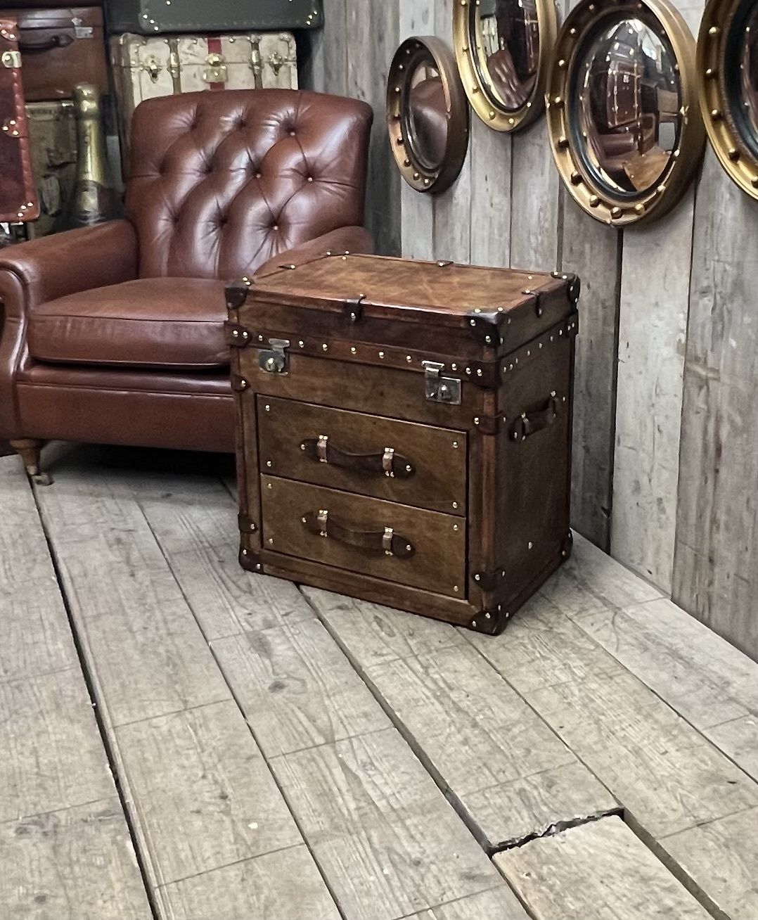 Luxury Leather End Table, 2010s photo for sale