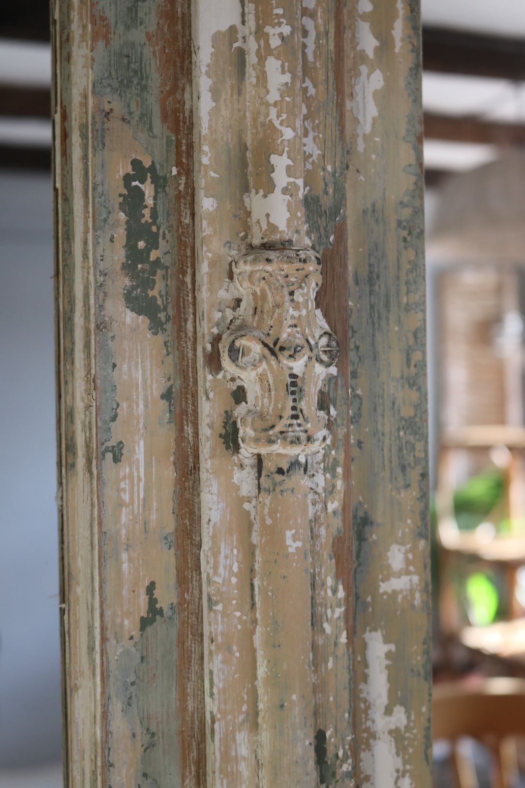 Huge Floor Standing Antique French Mirrors 232cm High X 110cm W Chateau Door Frame Mirrors Arched Top photo vintage