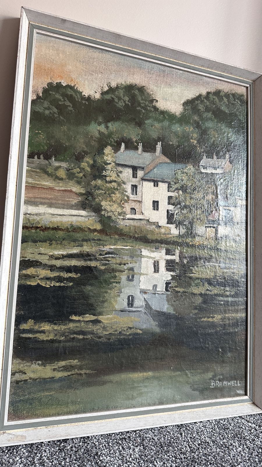 Rural England   Cromford Canal   Painting Signed Bramwell No 63