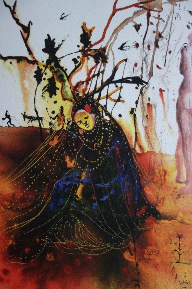 Fine Surrealist Limited Edition Print, Salvador Dali, Signed & Numbered In Pencil photo for sale