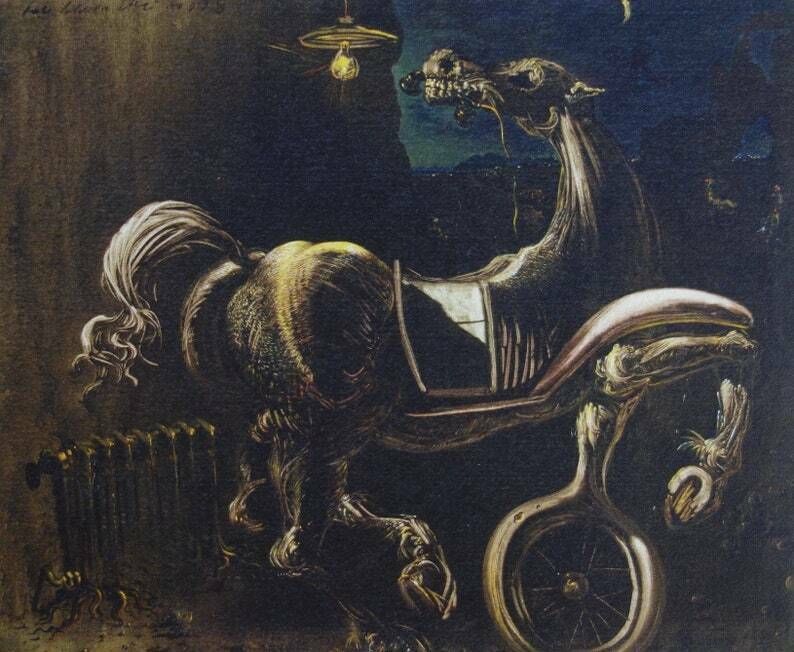 Fine Surrealist Edition Print, Horse, Salvador Dali, Signed & Stamped photo furniture