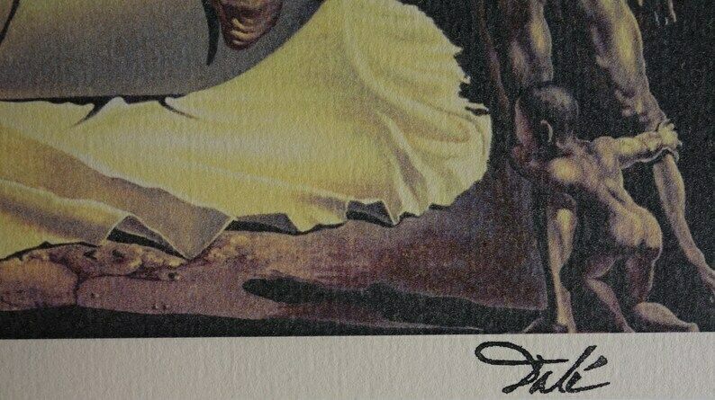 Fine Surrealist Edition Print, Salvador Dali, Signed & Stamped photo Art