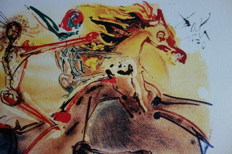 Fine Surrealist Limited Edition Print, Salvador Dali, Signed & Numbered In Pencil photo for sale