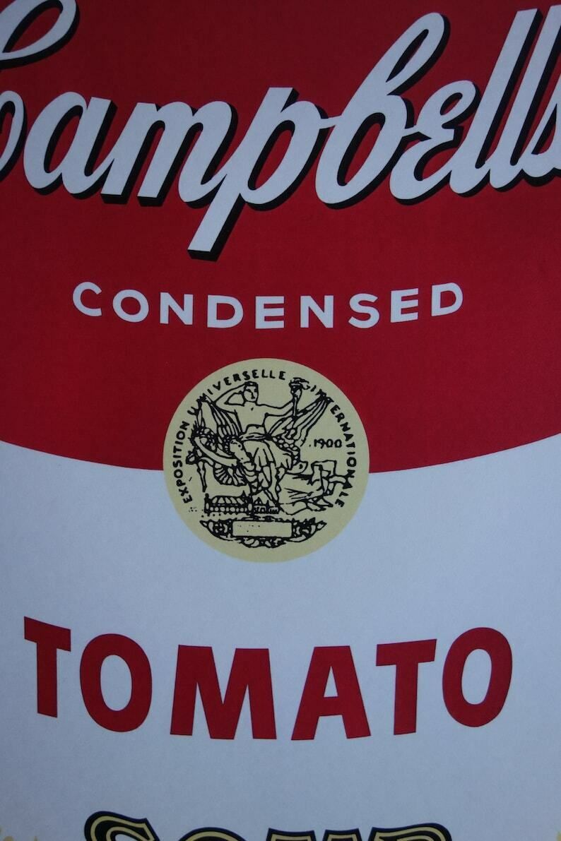 Fine Pop Art Limited Edition Print – Campbell’s Soup Can, Andy Warhol, Hand Signed & Numbered, With Estate Stamp photo Art