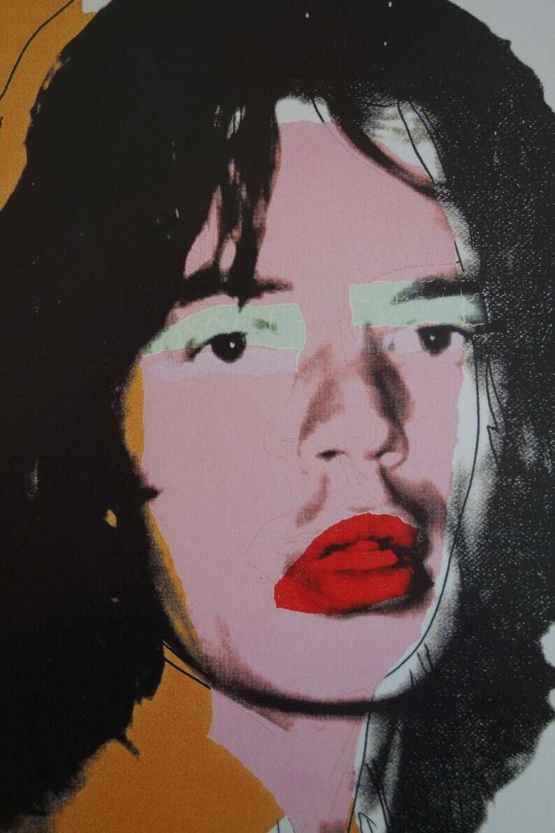 Fine Pop Art Andy Warhol Limited Edition Print – Mick Jagger, Signed & Numbered photo for sale