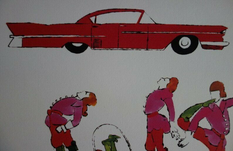 Fine Pop Art Limited Edition Print   Illustration   Car, Andy Warhol, Signed & Numbered photo furniture