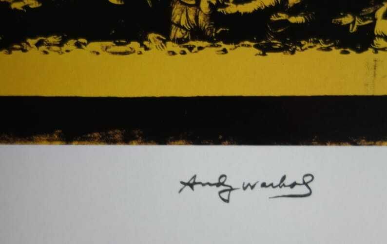 Fine Pop Art Limited Edition Print – Last Supper, Andy Warhol, Stamp Signed photo Art