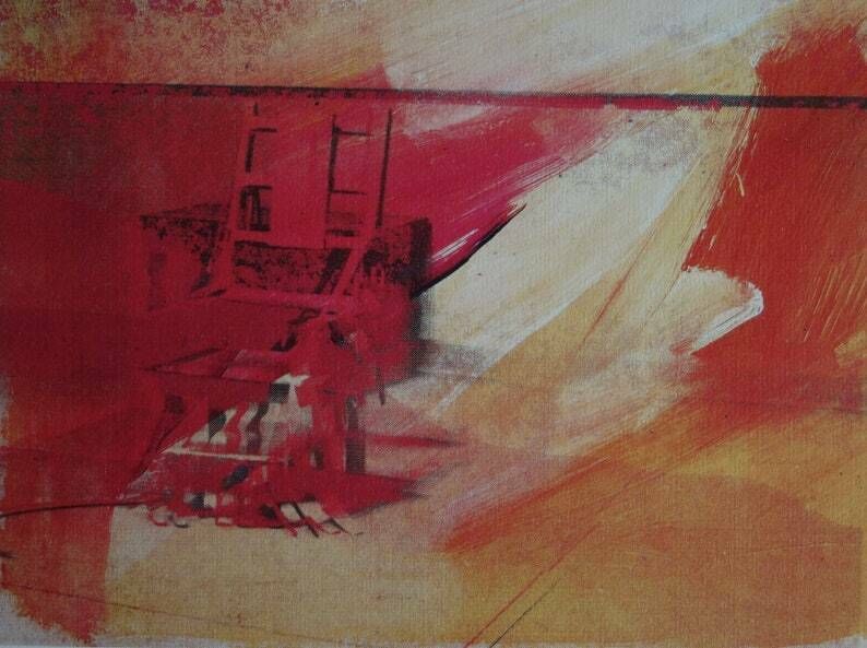 Fine Pop Art Limited Edition Print – Electric Chair Series, Andy Warhol, Signed & Numbered photo furniture