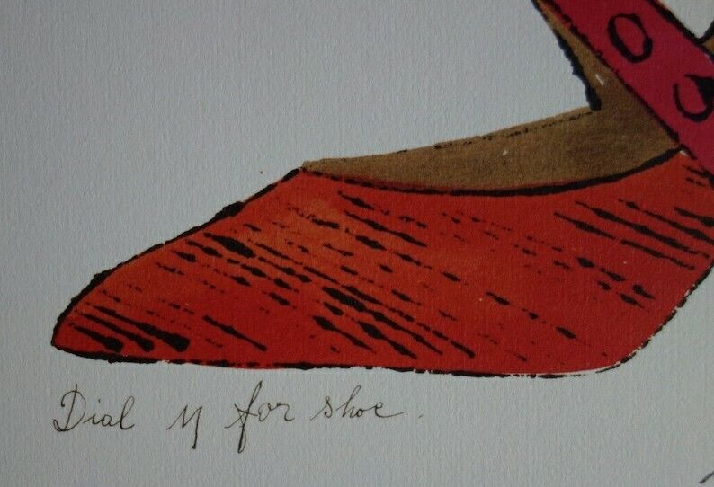 Fine Pop Art Limited Edition Illustration Print   Shoe, Andy Warhol, Signed & Stamped With Estate Stamp photo Art