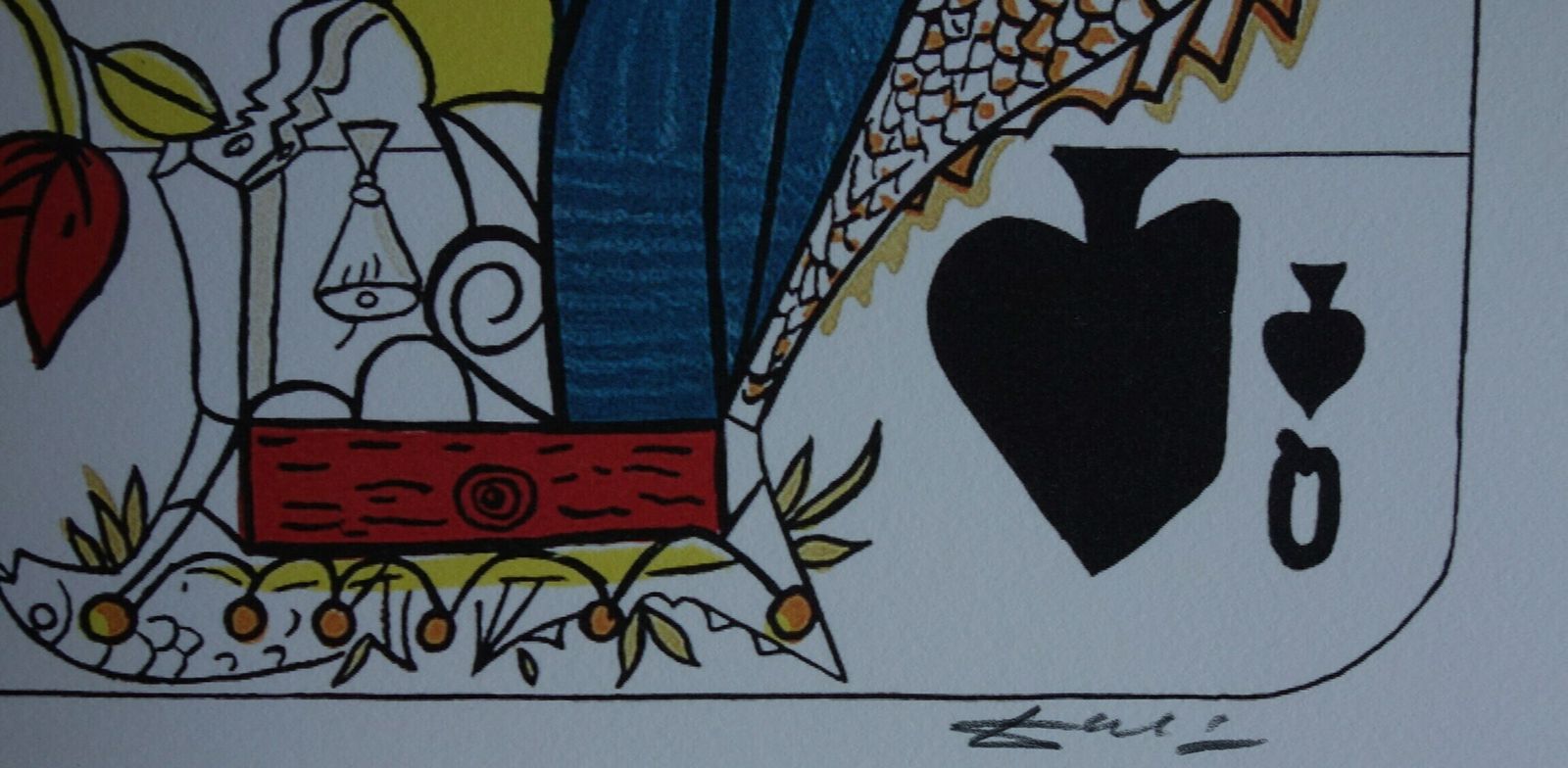 Fine Surrealist Limited Edition Print, Surreal Playing Cards   Queen   Spades, Salvador Dali, Signed & Numbered In Pencil photo for sale