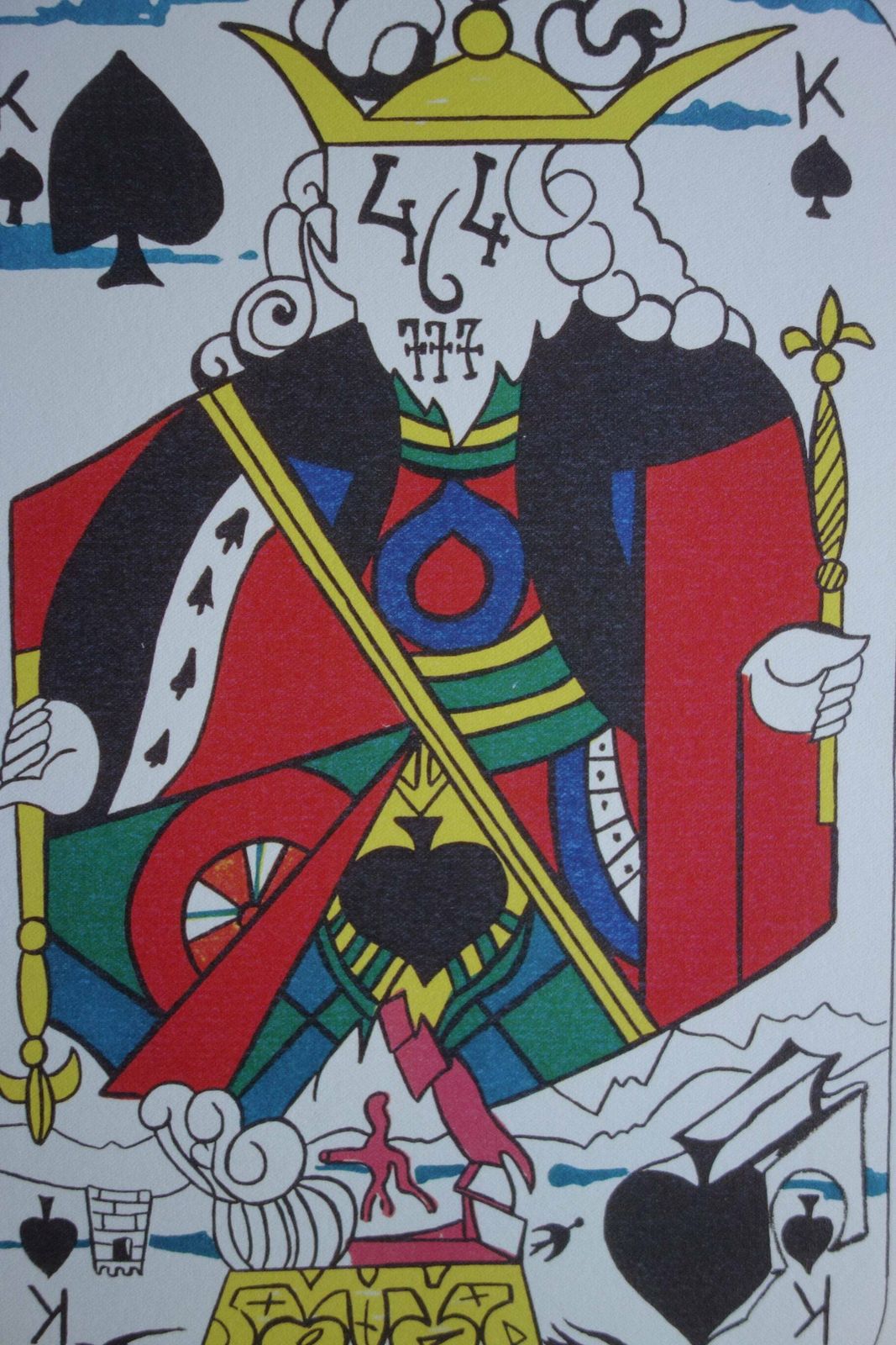 Fine Surrealist Limited Edition Print, Surreal Playing Cards   King   Spades, Salvador Dali, Signed & Numbered In Pencil photo vinterior