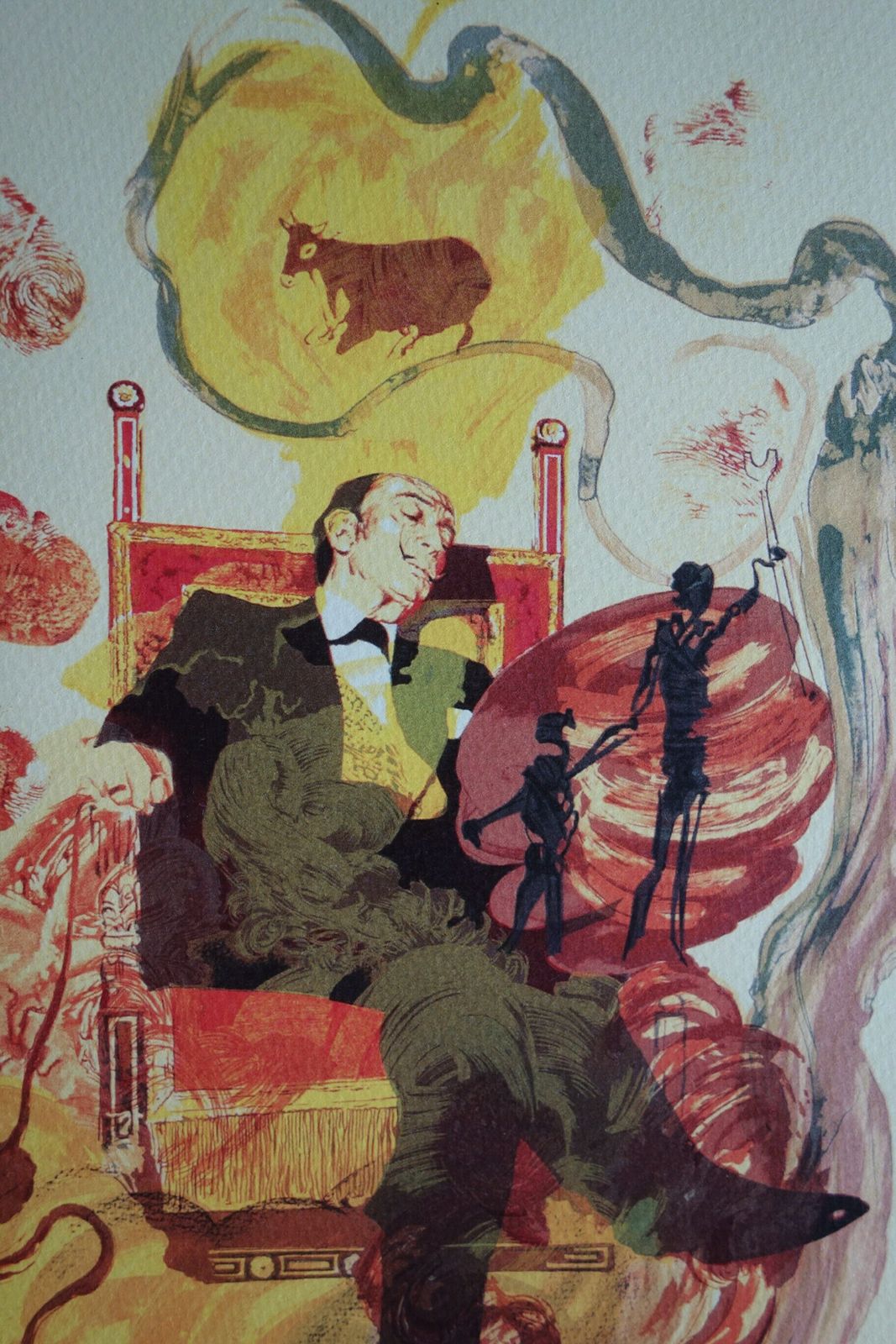 Fine Surrealist Limited Edition Print, Self Portrait, Salvador Dali, Signed & Numbered In Pencil photo furniture